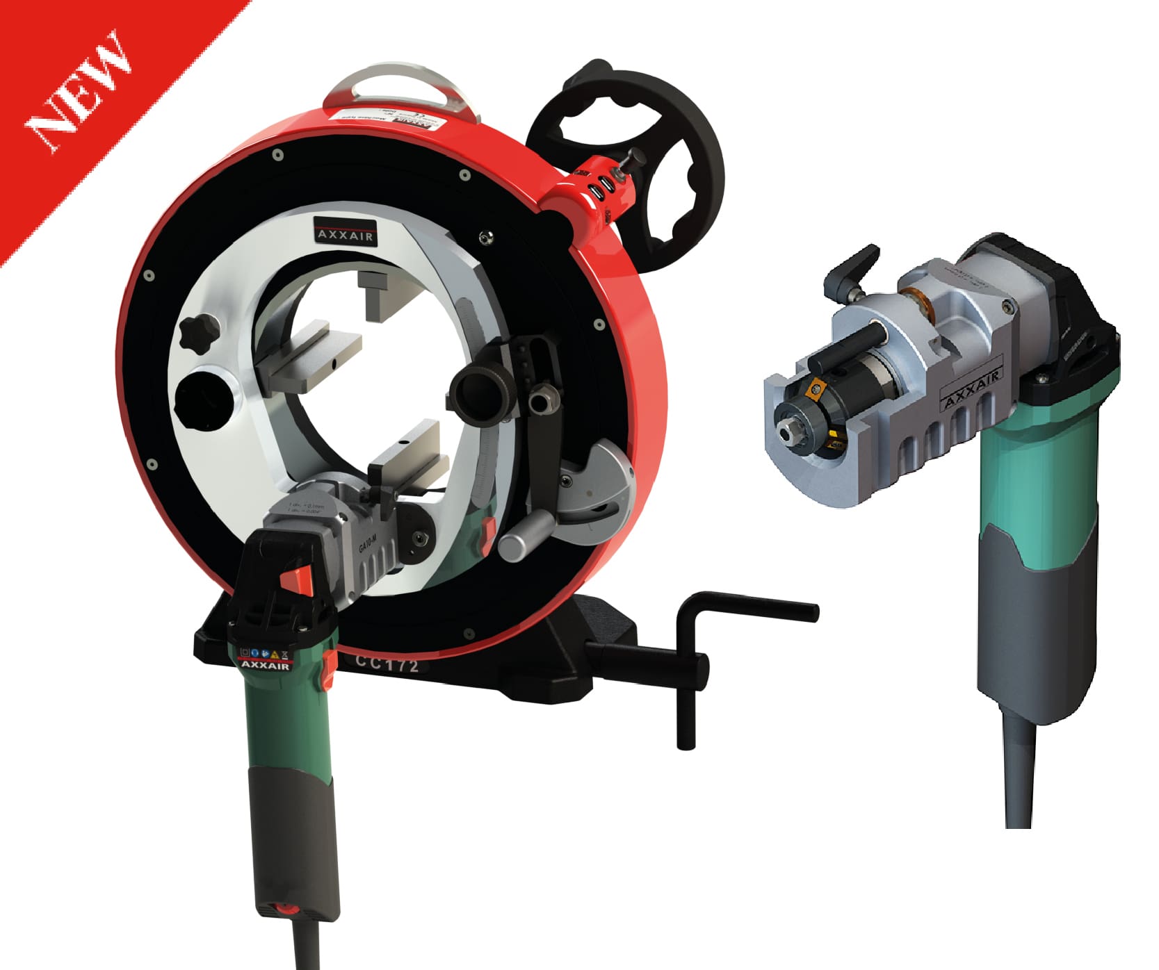 What are the new features of AXXAIR’s orbital beveling machines ?